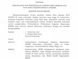 PPKM Dicabut, Kemendagri: Kedepankan Strategi Pencegahan Proaktif dan Persuasif