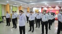 JAJARAN KANTOR WILAYAH KEMENTERIAN HUKUM DAN HAM ACEH MENGIKUTI APEL AWAL TAHUN 2023 SECARA VIRTUAL