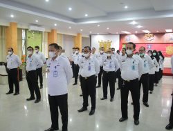 JAJARAN KANTOR WILAYAH KEMENTERIAN HUKUM DAN HAM ACEH MENGIKUTI APEL AWAL TAHUN 2023 SECARA VIRTUAL