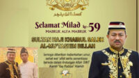 Dr.(c) Syarif,H.M. Hamdani Alkaf.S H,M.H, Ucapkan Happy Milad Kepada Pangeran Banjar Sultan H.Khairul Saleh Yang Ke-59 Tahun