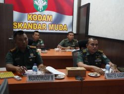 Aster Kasdam IM Diwakili Waaster Ikuti Vicon Rapat Progres Perencanaan Penataan Kawasan Krueng Aceh