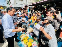 Presiden Jokowi Tinjau Aktivitas Pasar Bunda Sri Mersing di Dumai