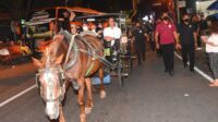 Nikmati Sabtu Malam, Presiden Jokowi Bersama Keluarga Naik Andong di Malioboro