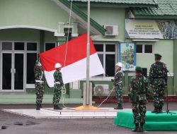 Kodim 0510/Tigaraksa Gelar Upacara Rutin Mingguan, Danramil 13/Cisoka Bertindak Sebagai Irup
