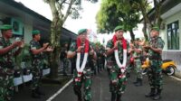 Kembali Dari Satgas BKO Di Wilayah Kodam XVII/CEN Dan Kodam XVIII/KSR Dengan Sehat Dan Selamat, 2 Prajurit Kodim 0105/Abar Disambut Bak Pahlawan