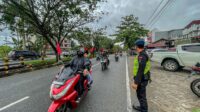 Strong Point Brimob Kalbar Bantu Polda Kalbar Mengurangi Angka Pelanggaran Lalu Lintas