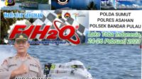 Bhabinkamtibmas Dukung Event Internasional F1H2O di Danau Toba Parapat