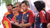 Ahmad Muzani Sekjen DPP Partai Gerindra Buka Secara Lansung Gerak Jalan Santai DPD Gerindra Provinsi Riau