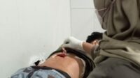 Relawan Mitra MRC Ditusuk OTK di Lampu Merah Cibinong City Mall Kabupaten Bogor