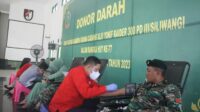 Prajurit Beserta Ibu-ibu Persit Yonif Raider 300/Bjw Melaksanakan Donor Darah Bersama Palang Merah Indonesia (PMI) Cianjur