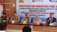 Babinsa Koramil 01 Tambun Hadiri Rapat Konsultasi Publik Tol Becak Kayu