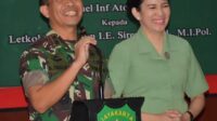 Acara lepas sambut Komandan Kodim 0501/JP Dari Kolonel Inf Ato Sudiyatna Kepada Letkol Inf Bangun I.E Siregar, S.H, MIPOL