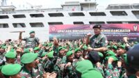 Panglima TNI Lepas Keberangkatan Yonif 721/Makassau dan Yonif 623/Bhakti Wira Utama Laksanakan Tugas Operasi Pamtas RI-PNG