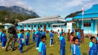 Cerita Senam Pagi Gembira Satgas YR 142/KJ Bersama Siswa SDN 1 Kelila