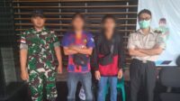 2 Orang PMI Non Prosedural Di Jalur Tikus Diamankan Tim Patroli Satgas Pamtas Yonif 645/Gardatama Yudha
