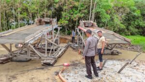 Personil Gabungan Polres Kuansing dan Polsek Kuantan Tengah Tertibkan Aktivitas PETI
