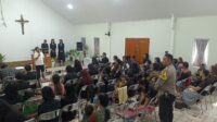 Ciptakan Rasa Aman, Polsek Cimanggung Lakukan Pengamanan Peringatan Wafat Isa Almasih jemaat GPPS Batu Penjuru