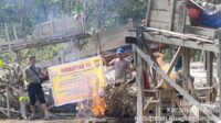 Personil Polsek Benai Laksanakan Quik Respon Presisi Perihal Penertiban 3 Rakit PETI di Desa Banjar Lopak