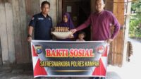 Lagi, Satnarkoba Polres Kampar Bagi-bagi Sembako di Ramadhan 1444 H