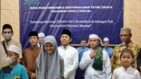 Peduli Terhadap Kaum Duafa Dan Anak Yatim-Piatu, Pengurus Musholla Baitul Mukminin Bersama Wakil Pimpred Postnewstime Gelar Santunan
