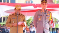 Polres Rohil Laksanakan Apel Gelar Pasukan Ops Ketupat LK 2023
