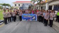 AKBP Suwinto SH SIK Lepas Mudik Berkah Bersama Polres Pelalawan