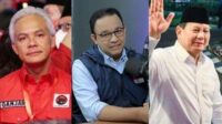 Survei PRC: Prabowo Makin Naik di Top of Mind Capres 2024, Ganjar Turun, Anies Stagnan