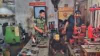 Babinsa Nogosari Motivasi Pengusaha Mikro Bengkel Bubut