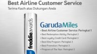 Program Loyalitas Pelanggan Garuda Indonesia “Garudamiles” Raih Penghargan “Best Airline CustomerService” dalam Ajang Freddie Awards 2023