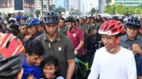 Saat Presiden Jokowi Bersepeda di Kawasan CFD Sudirman-Thamrin
