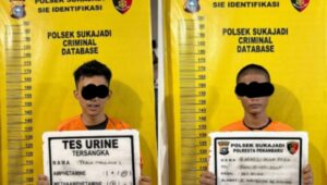 Polsek Sukajadi Amankan Dua Pencuri HP di Pos Jaga Kantor Pertamina Gas