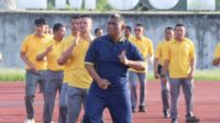 Kapolres Kampar Olahraga Bersama Dalam Rangka Melayani Masyarakat Terlaksanakan Secara Maksimal