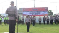Kapolres Pelalawan Pimpin Upacara Kenaikan Pangkat Pengabdian Perwira
