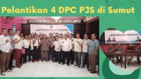 Jhon Damanik Lantik Pengurus 4 DPC PJS Se Sumatera Utara