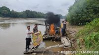 Personil Polsek Benai Laksanakan Quik Respon Presisi Perihal Penertiban PETI Dialiran Sungai Kuantan Desa Pulau Tongah Dengan Desa Pulau Kalimanting