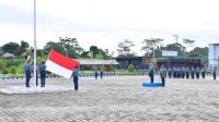 Tingkatkan Rasa Nasionalisme, Prajurit Denmako Pasmar 3 Laksanakan Upacara Bendera
