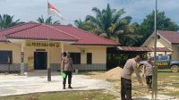 Rangkaian HUT Bhayangkara ke-77, Tim Penilaian Lomba Kebersihan Mako Polres Landak Datangi Mako Polsek Kuala Behe