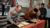 Antisipasi Pemilu 2024 Aman dan lancar, Kapolda Kalbar Tandatangani Perjanjian Kerjasama dengan KPU Kalbar