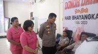 Memeriahkan Hari Bhayangkara ke- 77, Polres Pelalawan Sumbangkan 88 Kantong Darah ke PMI