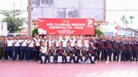 Polres Langsa Laksanakan Olah Raga Sinergitas TNI-Polri Sambut Hari Bhayangkara Ke 77