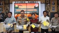 Polres Sambas Rilis Empat Kasus Narkoba Dalam Kurun Waktu Satu Bulan dan Musnahkan Barang Bukti