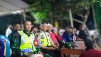 Personel TNI Polri Amankan Turnamen Bola Volly Di Desa Gedong