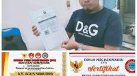 Sesuai UU Jurnalistik, Ketua DPI Berikan SKW dan SBU ke Dirut PT. MNS Grub Pers