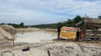 Operasi PETI Polsek Singingi, Tidak Ada Alat Berat yang Ditemukan Namun 2 Rakit PETI Yang Tidak Beroperasi Langsung Ditertibkan