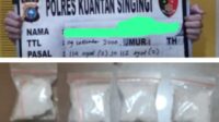 Tim Mata Elang Polres Kuansing Ringkus Kurir Sabu di Desa Jake