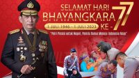 Kepala Kepolisian Negara Republik Indonesia mengucapkan Selamat Hari Bhayangkara Ke-77