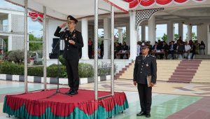 Jadi Irup Upacara HUT Bhayangkara ke-77, Kapolres Rohil Sampaikan Amanat Kapolda Riau