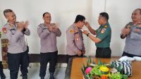Sinergi Untuk Negeri, Danramil 04/Jebres Beri Ucapan HUT Bhayangkara ke 77 di Polsek Jebres