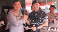 Sambangi Polres Metro Tangerang Kota, Batalyon Infanteri Mekanis 203/AK Tangerang Berikan Surprise Hari Bhayangkara ke-77
