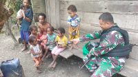 Satgas Pamtas RI-PNG Yonif 132/Bima Sakti Anjangsana Ke Kampung Kalimo